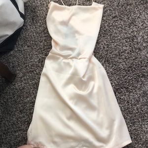 Cowl neck peachy pink mini dress